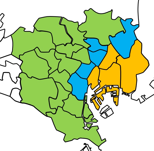 配達エリア地図